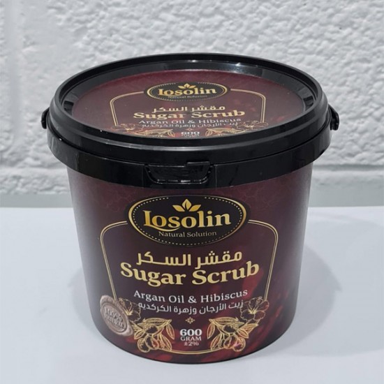 SUGAR SCRUB ARGAN OIL & HIBISCUS  مقشر سكر بزيت الأرغان وزهرة الكركديه 600 جم - لوزلين